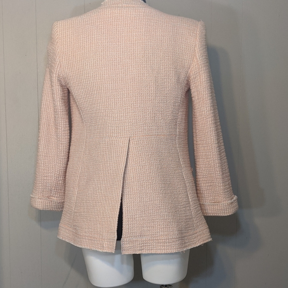 Alice & Olivia Pink Textured Blazer Jacket - Picture 4 of 13
